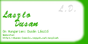 laszlo dusan business card